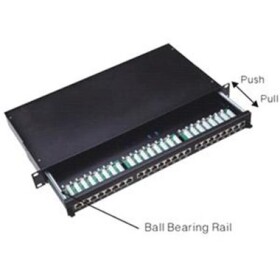 DATACOM Patch panel CAT5E 24p. / 1U / STP / 19" / černý / vyvázání (502712125)