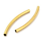 Zaoblená trubička z nerezové oceli - zlatá - 30 x 2 mm - 1 ks