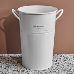 House Doctor Kovová nádoba na květiny Store White, bílá barva, kov