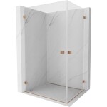 MEXEN/S - Lunar-B Duo sprchový kout dveře křídlové 90 x 70, transparent, měď kartáčovaná 832-090L-070P-65-00