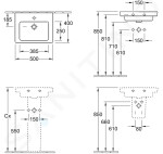VILLEROY & BOCH - Subway 2.0 Umývátko s přepadem, 500x400 mm, alpská bílá 73155001