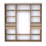 Nábytek Mikulík Skříň ONYX - 3x plné dveře (š 210-270 cm/v 240 cm) ROZMĚR: (š/v/h) 240 x 240 x 60 cm