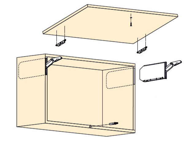 Blum Sada Aventos HKi Tip On PIM mechanismus: střední (BLAHKI_54)