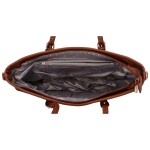 Trendová dámská koženková kabelka přes rameno Laila, hnědá