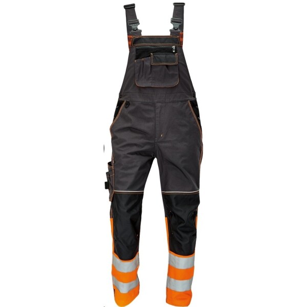 CRV Cerva Mont. kalhoty KNOXFIELD HI-VIS DW275 lacl antracit-oranžové dole reflexní pruhy DOPRODEJ 50 antracit-oranžové