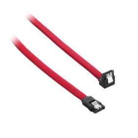 CableMod ModMesh Pravoúhlý SATA 3 Kabel 30cm - červená (CM-CAB-RSAT-N30KR-R)