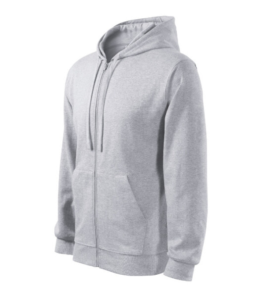 Trendy Zipper mikina pánská světle šedý melír 3XL