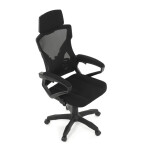 Kancelářská židle, výškově nastavitelná, černá látka, KA-R223 BK