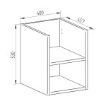 Mereo Aira, koupelnová skříňka 40 cm, spodní, dub Kronberg CN725SN