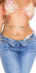 Sexy Golden Chain Waist Belt barva silver velikost Einheitsgroesse