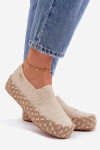 Dámské espadrilles na platformě s pletením Lee Cooper LCW-26-31-4332 béžové 38