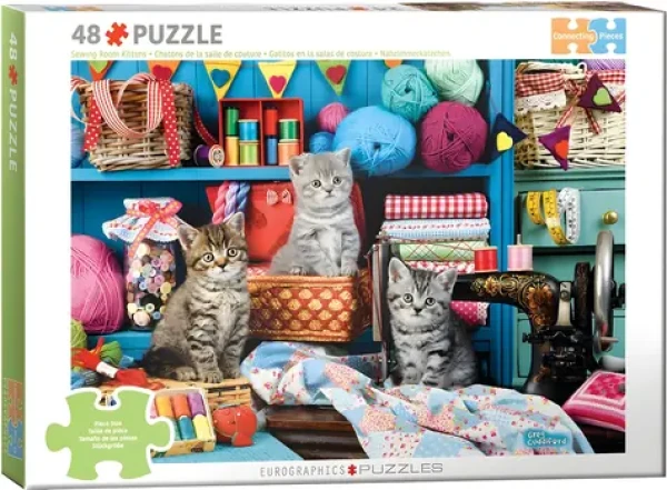 EUROGRAPHICS Puzzle Connecting Pieces: Kočičí pletení
