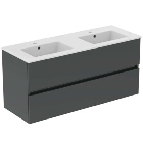 IDEAL STANDARD - Eurovit+ Skříňka s dvojumyvadlem, 55x120x44 cm, 2 zásuvky, tmavě šedá R0576TI