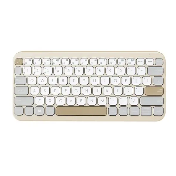 ASUS Marshmallow KW100 béžová / bezdrátová klávesnice / nízký profil kláves / CZ SK layout (90XB0880-BKB430)