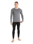 Pánské merino tričko s dlouhým rukávem ICEBREAKER Mens 200 Oasis LS Crewe, Gritstone Heather velikost: XXL