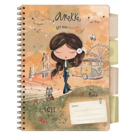 Spirálový sešit A5 s pořadačem Anekke