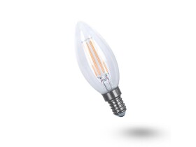 Žárovka LED E14 5W C35 bílá teplá filamentová svíčka GETI