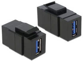 Delock Keystone modul USB 3.0 A samice USB 3.0 A samice / černý (86369)