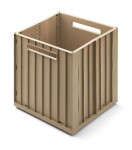 LIEWOOD Skládací box s víkem Elijah Oat, béžová barva, plast