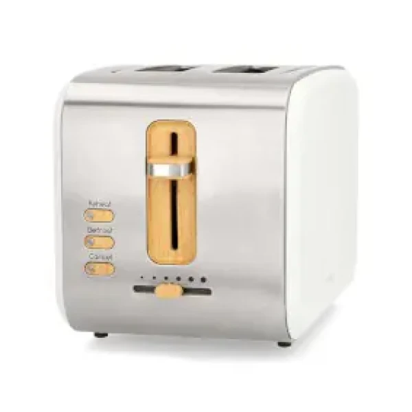 Nedis KABT510EWT bílá / Topinkovač / 900 W / 2 Sloty / 6 stupňů opečení / funkce rozmrazování (KABT510EWT)