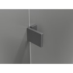 MEXEN/S - Lunar L sprchový kout dveře křídlové pravá 90 x 70, transparent, grafit kartáčovaná 834L-090-070-66-00-P