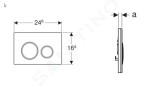 GEBERIT - Sigma21 Ovládací tlačítko splachování, chrom/černé sklo 115.884.SJ.1