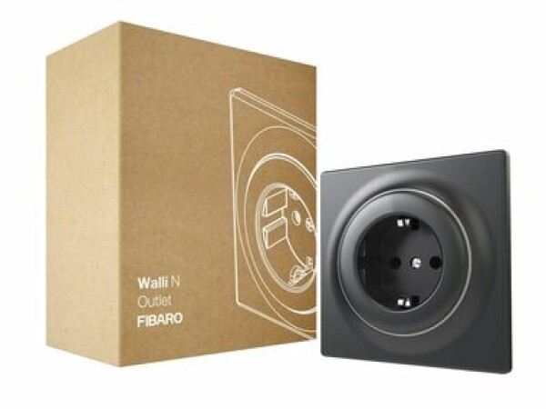 FIBARO Walli N Outlet typ F Anthracite FGWSONF-011-8