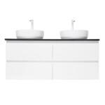 Koupelnová skříňka s umyvadlem SAT B-Way 119x50x45 cm bílá lesk BWAY2120WTK2BB BWAY2120WTK2BB