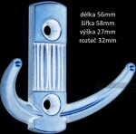 Siro Nábytkový věšák 2214 staromosaz, 1 ks (S14160)