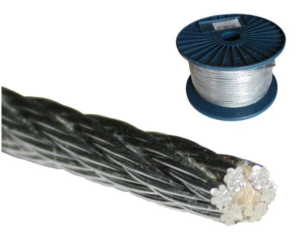 LEVIOR 51125 Lanko ocelové, NEREZ, 4,0mm, bal. 100m, (6x7+FC)