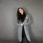 HOSH Jednobarevný kardigan BELLA Barva: Tmavě šedá