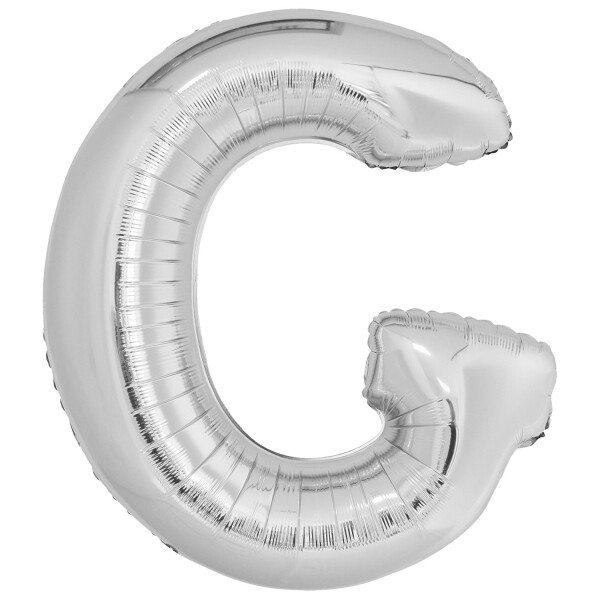 Písmeno G stříbrný foliový balónek 86 cm Amscan Písmeno G stříbrný foliový balónek 86 cm Amscan