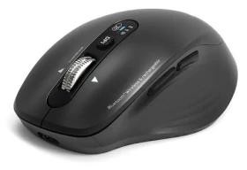 PORT CONNECT Business Office Collection černá / Bezdrátová nabíjecí myš / Bluetooth 2.4 GHz / FreeWheel / 3200 DPI (910202)