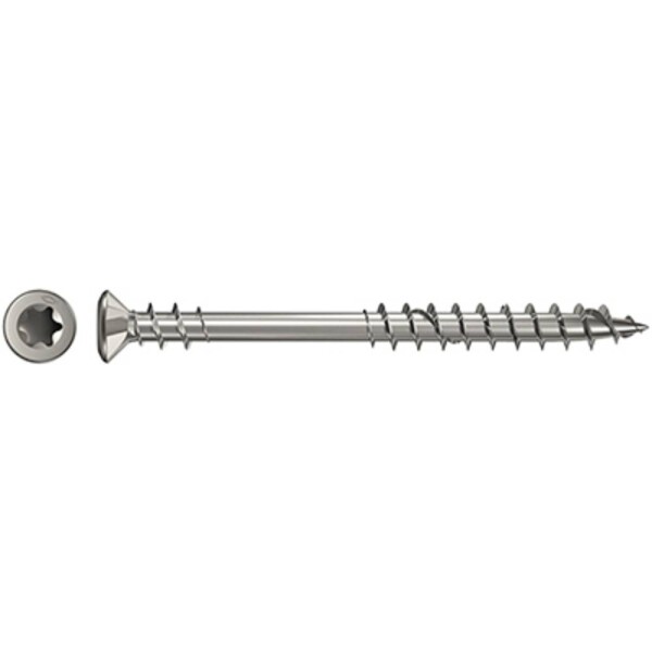 Fischer 660618 terasové šrouby 5.5 mm 80 mm vnitřní korunka šestihranná, vnitřní hvězdice, TX , Torx, T profil Ušlechtilá ocel V2A odolný proti korozi 200 ks