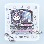 Nástěnný kalendář poznámkový 2027 Notique Kuromi, 30 x 30 cm