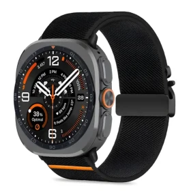 Tech-Protect Nylon Clasp černá / Řemínek pro Samsung Galaxy Watch Ultra / 47 mm / Nylon