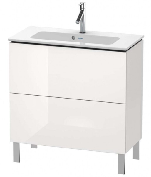 DURAVIT - L-Cube Umyvadlová skříňka Compact, 86x82x39 cm, 2 zásuvky, lesklá bílá LC667402222