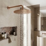 REA - Kulatá dešťová sprcha JS-P014BRG 30cm Brush Copper REA-P8605