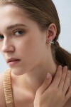 ELENYS Bird Harmony – pozlacené náušnice 18K žluté zlato