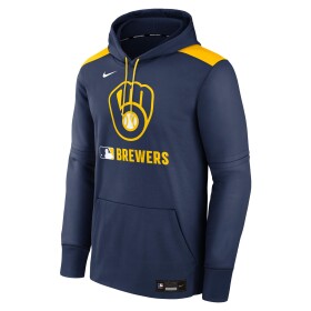 Nike Pánská mikina Milwaukee Brewers MLB 2025 Authentic Performance Therma Hoodie Velikost: 2XL