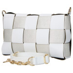 Nadčasová dámská koženková crossbody kabelka LB Melinda, bílá