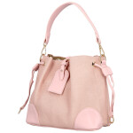 Módní dámská koženková kabelka na rameno Linna, světle růžová