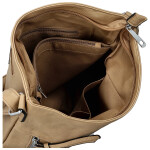 Stylová dámská koženková crossbody kabelka Minja, béžová