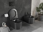 MEXEN/S - Sofia Závěsná WC mísa včetně sedátka s slow-slim, z duroplastu, černá matná 30541085