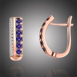 Náušnice Swarovski Elements Eda Blue, Modrá