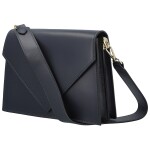 Luxusní dámská kožená kabelka na rameno Elizza, tmavě modrá