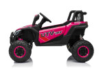 Mamido Elektrické autíčko Buggy Madman růžové | UTV-MX 4x4 | EVA kola | 12V 10Ah | EKO kůže