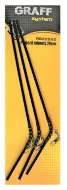 Graff Průjezd zahnutý 20cm 3ks Černý (RB22202)