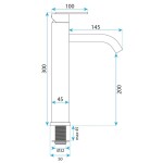REA - Umyvadlová baterie Ontario Gun Grey, vysoká REA-B5511