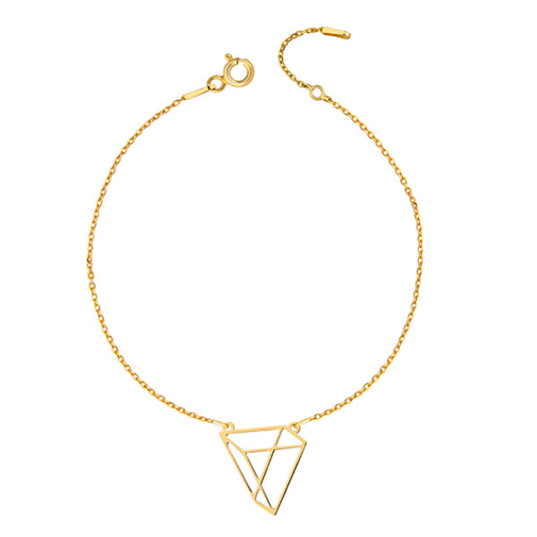 LUNICA Stříbrný náramek ZLATÉ ORIGAMI 0102 Ag 925; ≤0,8 g.